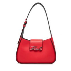 Torebka KARL LAGERFELD. Czerwone torebki klasyczne KARL LAGERFELD, bez wzorów, klasyczne, bez dodatków. Za 709.99 zł.
