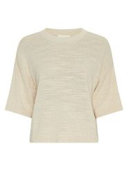 MOSS COPENHAGEN Sweter w kolorze kremowym rozmiar: XS/S. Brązowe swetry Moss Copenhagen, s, bez wzorów, z bawełny, bez ramiączek. Za 189.95 zł.