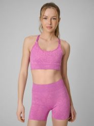 4F Biustonosz treningowy z niskim wsparciem - różowy XS/S. Czerwone biustonosze sportowe 4f, bez wzorów, z dzianiny, na fitness i siłownię. Za 119.99 zł.