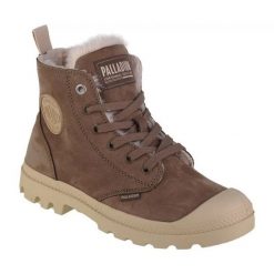 Buty Palladium Pampa Hi Zip Wl 95982-212-M brązowe. Brązowe buty treningowe bez wzorów, z gumy, za kostkę, bez zapięcia. Za 708.92 zł.