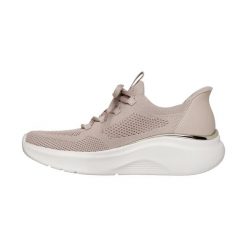 Buty sportowe damskie Skechers Bobs B Love-True Delight SLIP-INS. Brązowe buty treningowe Skechers, bez wzorów, bez zapięcia. Za 339.00 zł.