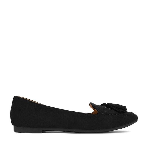 Mokasyny DeeZee. Czarne mokasyny DeeZee, bez wzorów. Za 99.99 zł.