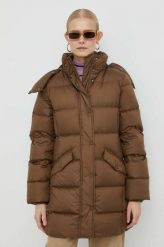 Marc O'Polo kurtka puchowa damska kolor brązowy zimowa. Brązowe kurtki Marc O'Polo, na zimę, m, bez wzorów, z puchu, bez kaptura. W wyprzedaży za 1,039.90 zł.