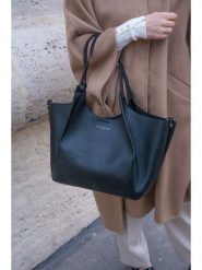Maison héritage PARIS Skórzany shopper bag "Ceto" w kolorze czarnym - 48 x 30 x 10 cm rozmiar: onesize. Czarne shopper bag maison héritage PARIS, bez wzorów, z materiału, na ramię, bez dodatków. Za 359.95 zł.