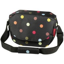 Torba na kierownicę „Funbag”, w kropki. Czarne torby sportowe KLICKFIX, bez wzorów, na ramię, duże. Za 312.86 zł.