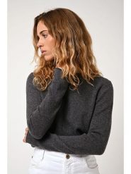 AUTHENTIC CASHMERE Kaszmirowy sweter "Criou" w kolorze antracytowym rozmiar: XXL. Czarne swetry AUTHENTIC CASHMERE, xxl, bez wzorów, z kaszmiru, bez ramiączek. Za 222.94 zł.