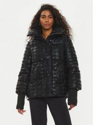 Guess Kurtka puchowa Melie W4BL57 WGL40 Czarny Regular Fit. Czarne kurtki Guess, s, z aplikacjami, z puchu, bez kaptura. Za 799.99 zł.