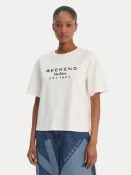 Weekend Max Mara T-Shirt Sabato 2615941112 Biały Regular Fit. Białe t-shirty Weekend Max Mara, s, bez wzorów, z bawełny, bez kołnierzyka, bez ramiączek. Za 679.99 zł.