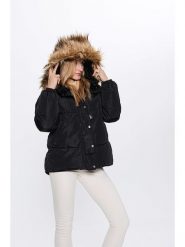 Bébé Kurtka zimowa w kolorze czarnym rozmiar: L. Czarne kurtki bebe, na zimę, l, bez wzorów, z puchu, bez kaptura. Za 173.99 zł.