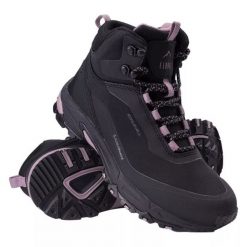 Buty Elbrus Elby Mid Ag W 92800555439 czarne. Czarne buty trekkingowe z materiału, bez zapięcia. Za 396.74 zł.