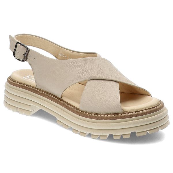 Beżowe Sandały Simen Modne Obuwie Damskie. Brązowe sandały Simen, bez wzorów, eleganckie, bez obcasa, bez zapięcia. Za 279.00 zł.
