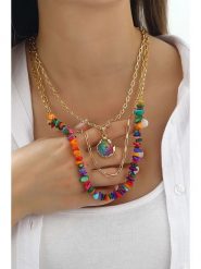 L'Atelier de Gaia Pozłacany naszyjnik z kwarcem - dł. 45 cm rozmiar: onesize. Żółte naszyjniki L'Atelier de Gaia, z materiału, z kwarcem, pozłacane. Za 130.81 zł.