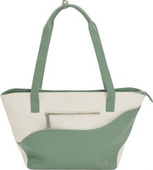 Torba damska Stackers Wave kremowo-zielona. Białe torebki klasyczne Stackers, bez wzorów, eleganckie, bez dodatków. Za 699.00 zł.
