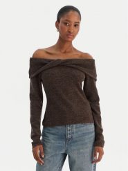 Vero Moda Sweter Kaia 10333298 Brązowy Regular Fit. Brązowe swetry Vero Moda, xs, bez wzorów, z syntetyku, bez ramiączek. Za 119.99 zł.