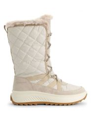 TRAVELIN' Skórzane kozaki zimowe "Klosters" w kolorze kremowym rozmiar: 36. Brązowe kozaki Travelin', na zimę, bez wzorów, z materiału, eleganckie, bez obcasa, bez zapięcia. Za 448.99 zł.