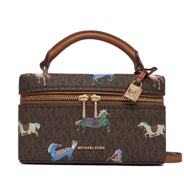 Torebka MICHAEL Michael Kors. Brązowe torebki klasyczne MICHAEL Michael Kors, bez wzorów, klasyczne, bez dodatków. Za 989.99 zł.