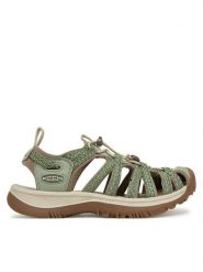 Keen Sandały Whisper 1032120 Zielony. Zielone sandały Keen, bez wzorów, z materiału, bez obcasa, na płaskiej podeszwie, bez zapięcia. Za 449.99 zł.
