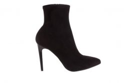Botki Bayla-056 9068-730 Czarne Botki Zamsz Stretch, Materiał. Czarne botki Bayla, bez wzorów, z materiału, eleganckie, bez obcasa, na szpilce, bez zapięcia. W wyprzedaży za 149.00 zł.