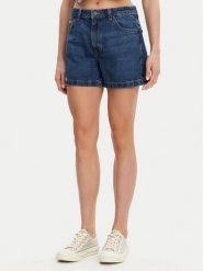 Guess Szorty jeansowe W5GD0S D5O12 Granatowy Regular Fit. Niebieskie szorty Guess, z aplikacjami, z bawełny. Za 219.99 zł.