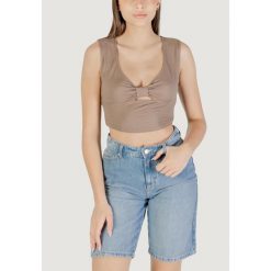 Stanik opaska Kobieta ONLY Onljany S/L Twist Top Jrs. Brązowe biustonosze sportowe ONLY, bez wzorów. Za 126.65 zł.