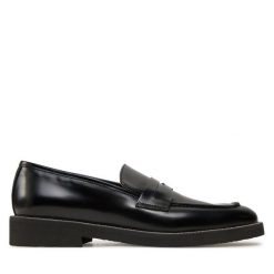 Mokasyny Pollini. Czarne mokasyny Pollini, bez wzorów. Za 1,279.00 zł.