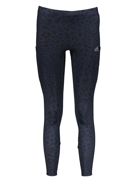 Adidas Legginsy sportowe w kolorze granatowym rozmiar: XL. Niebieskie legginsy adidas, xl, bez wzorów, z materiału, outdoorowe. Za 136.45 zł.