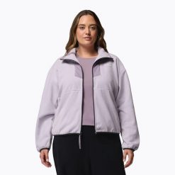 Bluza damska Columbia Sequoia Grove Full Zip. Fioletowe bluzy Columbia, bez wzorów, bez kaptura, trekkingowe. Za 229.99 zł.