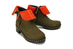 ARTIKER RELAKS 45C919 zielony, botki damskie. Zielone botki Artiker Relaks, bez wzorów, ze skóry, bez obcasa, bez zapięcia. Za 159.95 zł.