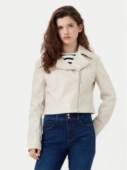 Guess Kurtka z imitacji skóry W5RL22 WE480 Écru Regular Fit. Kurtki Guess, xl, z aplikacjami, ze skóry, bez kaptura. Za 699.99 zł.