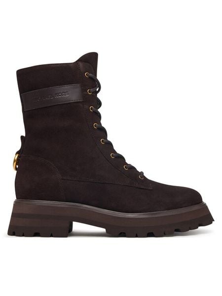 MICHAEL Michael Kors Trzewiki Caleb Lug 40F6CBFE5S Brązowy. Brązowe botki MICHAEL Michael Kors, bez wzorów, bez obcasa, na płaskiej podeszwie, bez zapięcia. Za 1,169.00 zł.