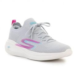Buty do chodzenia damskie Skechers GO Run Fast Brisk Day. Szare buty sportowe lifestyle Skechers, bez wzorów, z materiału, sportowe, bez zapięcia. Za 347.00 zł.