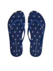 Tommy Hilfiger Japonki Repeat Logo Platform FW0FW09199 Granatowy. Niebieskie japonki Tommy Hilfiger, bez wzorów, z syntetyku. Za 209.99 zł.