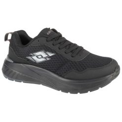 Buty sportowe Sneakersy unisex, Dynativ OC. Czarne buty sportowe lifestyle Lotto, bez wzorów, bez zapięcia, trekkingowe. Za 149.99 zł.
