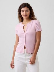 GAP Kardigan w kolorze jasnoróżowym rozmiar: XL. Różowe swetry GAP, xl, bez wzorów, z bawełny, bez ramiączek. Za 66.31 zł.