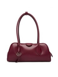 Calvin Klein Torebka Emblem Trio Shoulder Bag LV04F3369G Bordowy. Czerwone torebki klasyczne Calvin Klein, bez wzorów, ze skóry, bez dodatków. Za 649.99 zł.