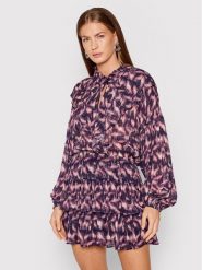 IRO Sukienka koktajlowa Tyga Fioletowy Regular Fit. Fioletowe sukienki Iro, bez wzorów, z wiskozy, wizytowe, bez kołnierzyka, bez ramiączek. Za 2,369.00 zł.