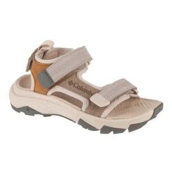 Damskie Skórzane Sandały Peakfreak Rush. Brązowe sandały Columbia, bez wzorów, z materiału, z otwartym noskiem, bez obcasa, bez zapięcia. Za 462.99 zł.