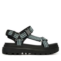 Sandały Palladium. Czarne sandały Palladium, bez wzorów, bez obcasa, na płaskiej podeszwie, bez zapięcia. Za 399.99 zł.