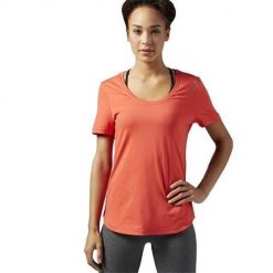 Koszulka sportowa damska Reebok Wor SW Tee. Brązowe t-shirty sportowe Reebok, l, bez wzorów, z materiału, bez ramiączek, do biegania. Za 137.00 zł.