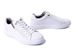 TAMARIS 1-23709-44 100 white, półbuty damskie. Białe półbuty wsuwane Tamaris, bez wzorów, bez obcasa. Za 339.90 zł.