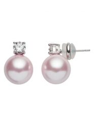 U.S. Polo Assn. Kolczyki-wkrętki z kryształami i perłami rozmiar: onesize. Różowe kolczyki U.S. Polo Assn., z kryształem, szklane. Za 65.99 zł.