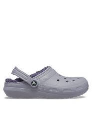 Crocs Klapki Classic Lined Clog 203591 Fioletowy. Fioletowe klapki Crocs, bez wzorów, z tworzywa sztucznego, bez obcasa, bez zapięcia. Za 259.99 zł.