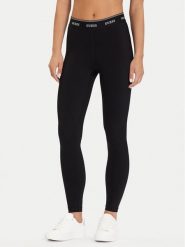 Guess Legginsy V5BB06 K1942 Czarny Slim Fit. Czarne legginsy Guess, z aplikacjami, z syntetyku. Za 189.99 zł.