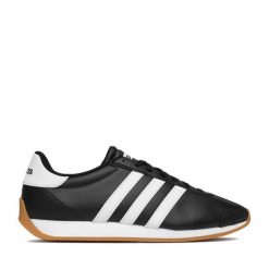 Sneakersy adidas. Czarne trekkingi adidas, bez wzorów, bez zapięcia. Za 206.99 zł.