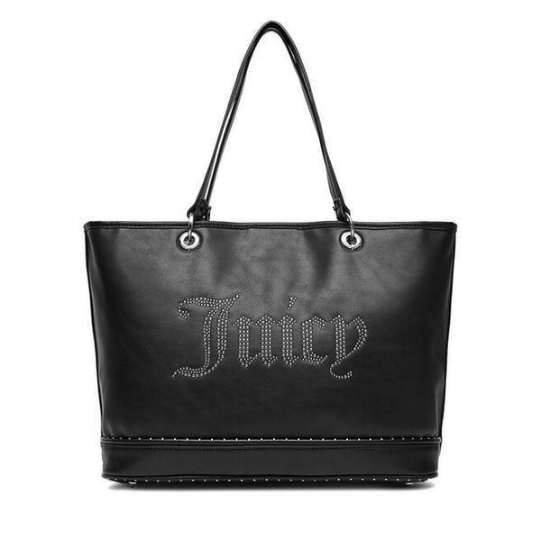 Torebka Juicy Couture. Czarne shopper bag Juicy Couture, bez wzorów, bez dodatków. Za 259.99 zł.