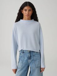 OPUS Sweter w kolorze błękitnym rozmiar: 36. Niebieskie swetry Opus, bez wzorów, bez ramiączek. Za 127.35 zł.