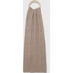 Guess szalik damski kolor szary gładki. Szare szaliki i kominy Guess, z aplikacjami, z dzianiny. Za 219.99 zł.