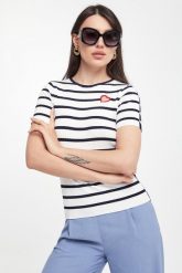 Sweter damski w paski TWINSET. Swetry Twinset Milano, m, bez wzorów, bez ramiączek. Za 849.00 zł.