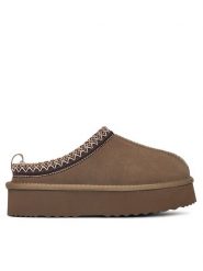 DeeZee Kapcie 0B780P-P Khaki. Brązowe kapcie DeeZee, bez wzorów, ze skóry. Za 249.99 zł.