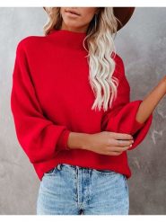 Milan Kiss Sweter w kolorze czerwonym rozmiar: XL. Czerwone swetry Milan Kiss, xl, bez wzorów, bez ramiączek. Za 130.99 zł.